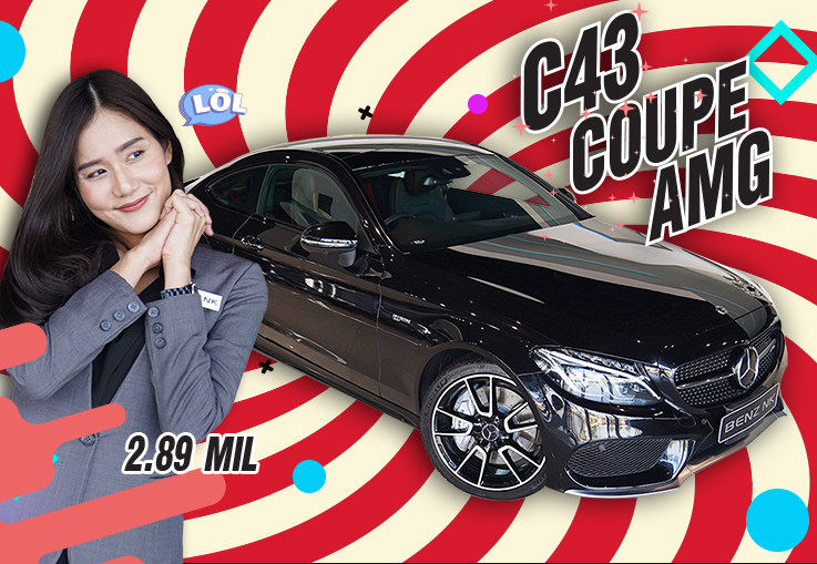 หล่อ หรู แรงง..คันเดียวจบ! C43 Coupe AMG #367แรงม้า Warranty ถึงสค. 2021 เพียง 2.89 ล้าน